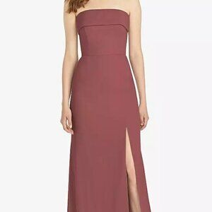 Bella Bridesmaids Lux Chiffon Full Length Strapless Gown 12 Sample